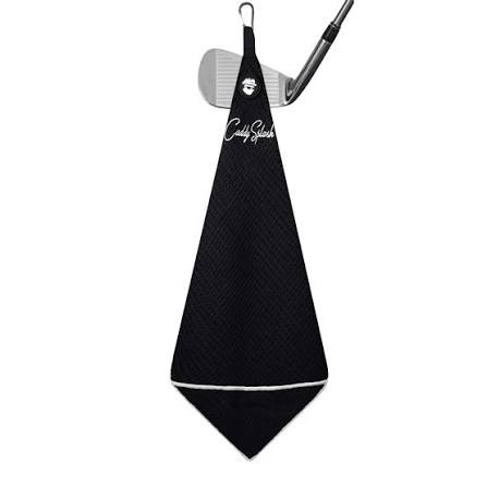 Caddy Splash Magnetic Golf Towel with Ball Pocket - Black