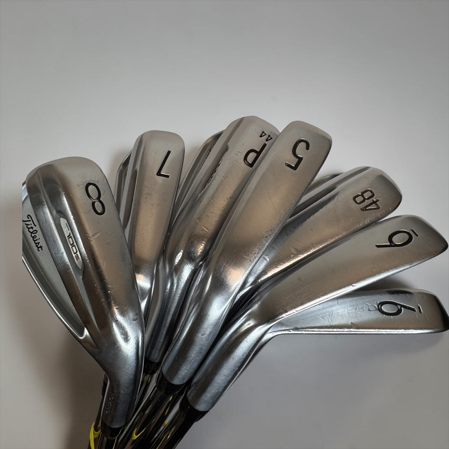 Pre Owned 2021 Titleist T100S Irons 5-P + 48* Project X Precision Rifle 6.0 Stiff Flex