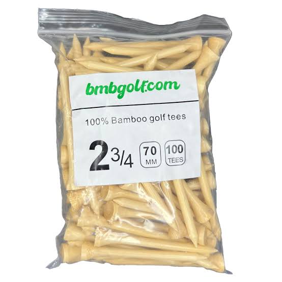 100 BMB GOLF 2 3/4 Golf 100% Bamboo Golf Tees